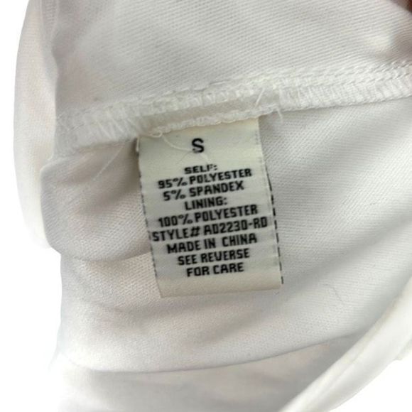 Aura Women's Puff Sleeve Square Neck Floral Empire Cut Mini Dress White Size S - Picture 3 of 7